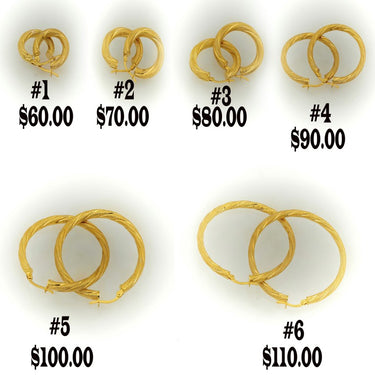 gold twist hoop earrings